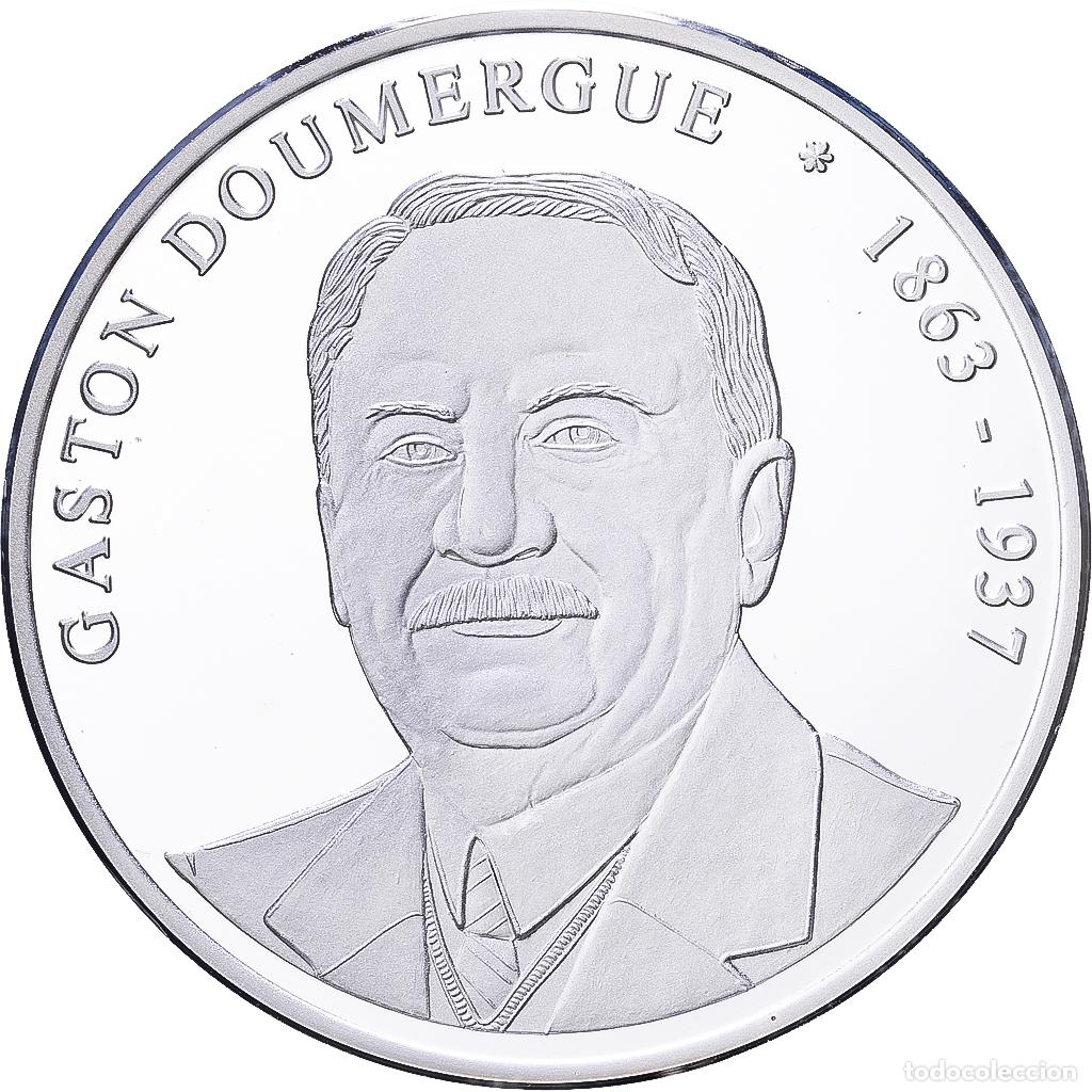 Medallas hist&oacute;ricas: [#1216384] Francia, medalla, Les Pr&eacute;sidents de la R&eacute;publique, Gaston Doumergue, Plata