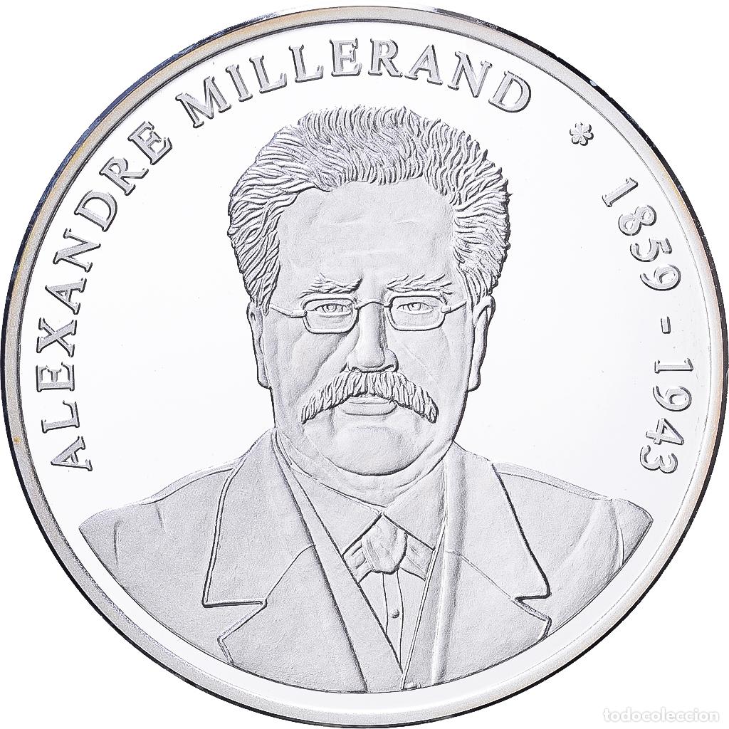 Medallas hist&oacute;ricas: [#1216388] Francia, medalla, Les Pr&eacute;sidents de la R&eacute;publique, Alexandre Millerand, Plata