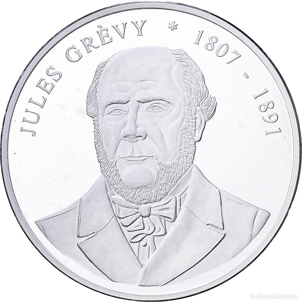 Medallas hist&oacute;ricas: [#1216391] Francia, medalla, Les Pr&eacute;sidents de la R&eacute;publique, Jules Gr&eacute;vy, Plata, SC+