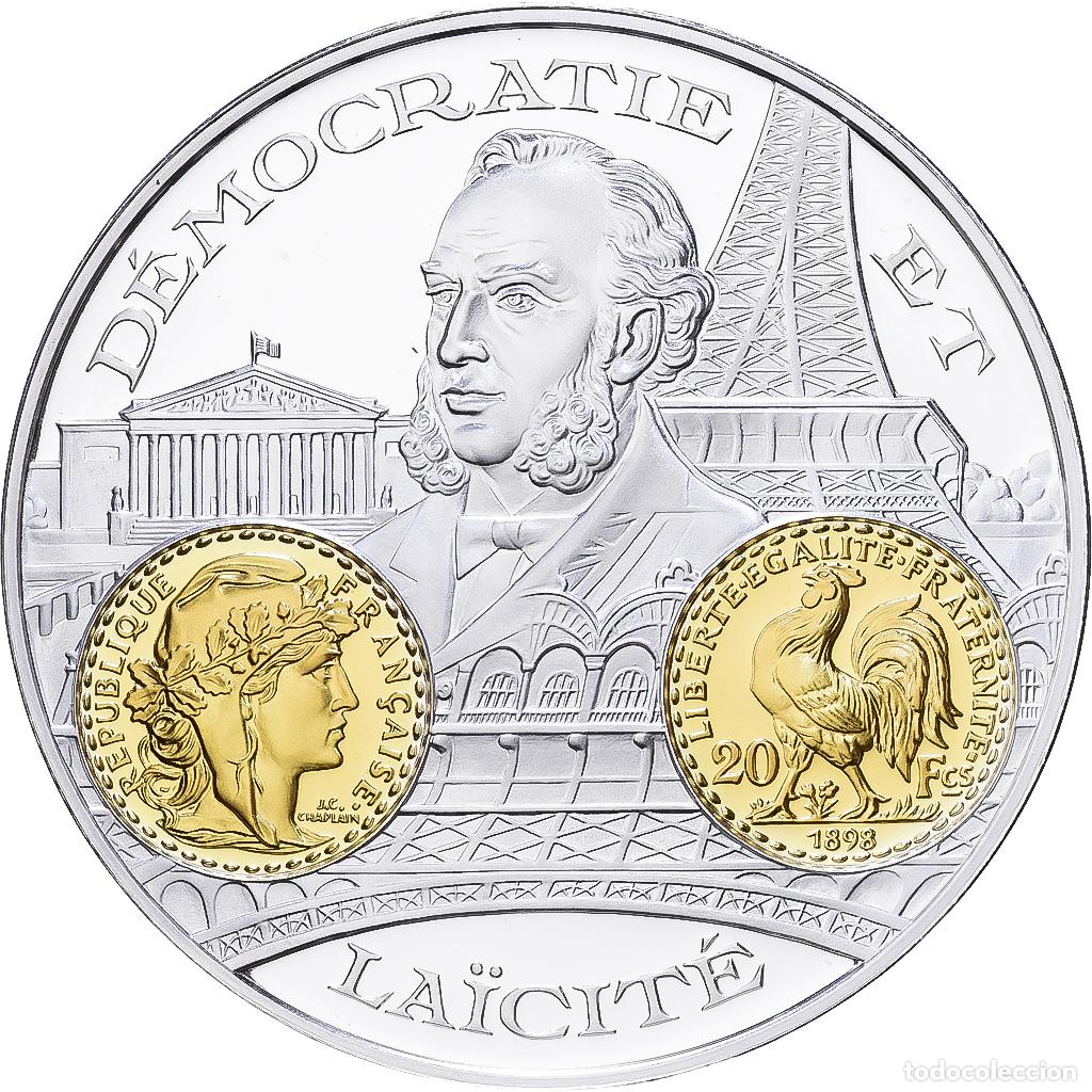 Medallas hist&oacute;ricas: [#1216690] Francia, medalla, Histoire Mon&eacute;taire, 20 Francs Marianne, Plata, FDC
