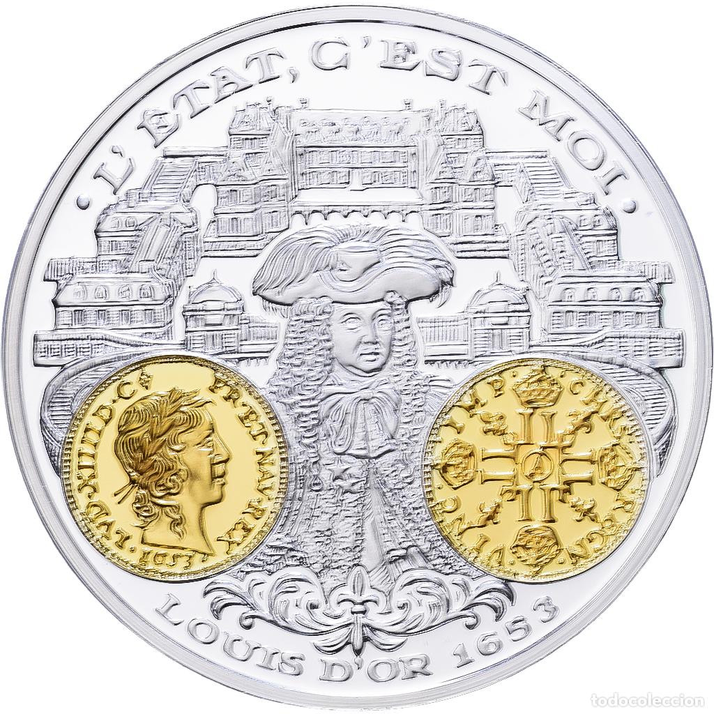 Medallas hist&oacute;ricas: [#1216698] Francia, medalla, 2000 Ans d'Histoire Mon&eacute;taire, Louis d'Or, Plata, FDC