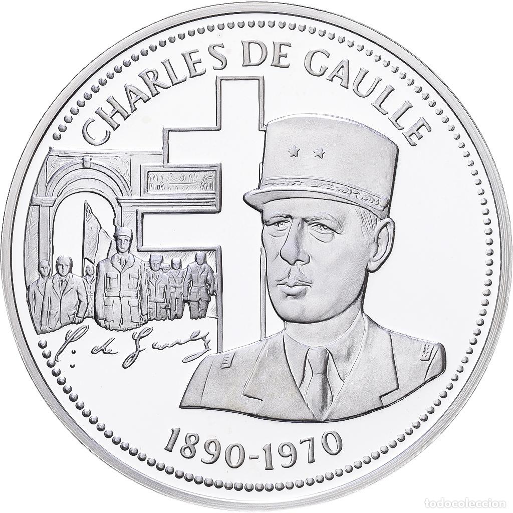 Medallas hist&oacute;ricas: [#1216402] Francia, medalla, Charles De Gaulle, Plata, FDC