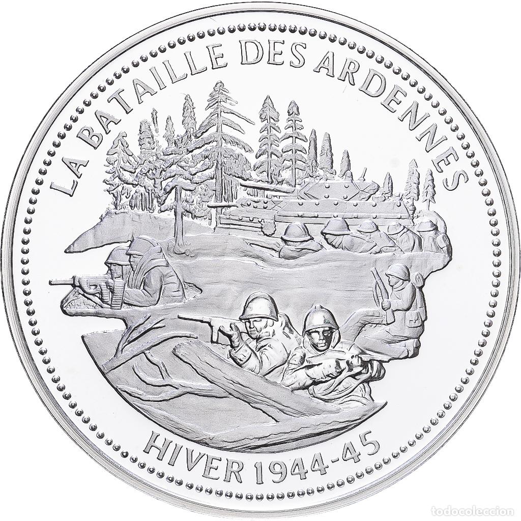 Medallas hist&oacute;ricas: [#1216403] Francia, medalla, La Bataille des Ardennes, Plata, FDC