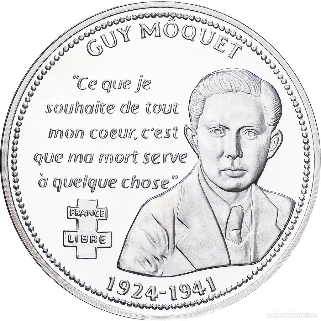 Medallas hist&oacute;ricas: [#1216405] Francia, medalla, Guy M&ocirc;quet, Plata, FDC