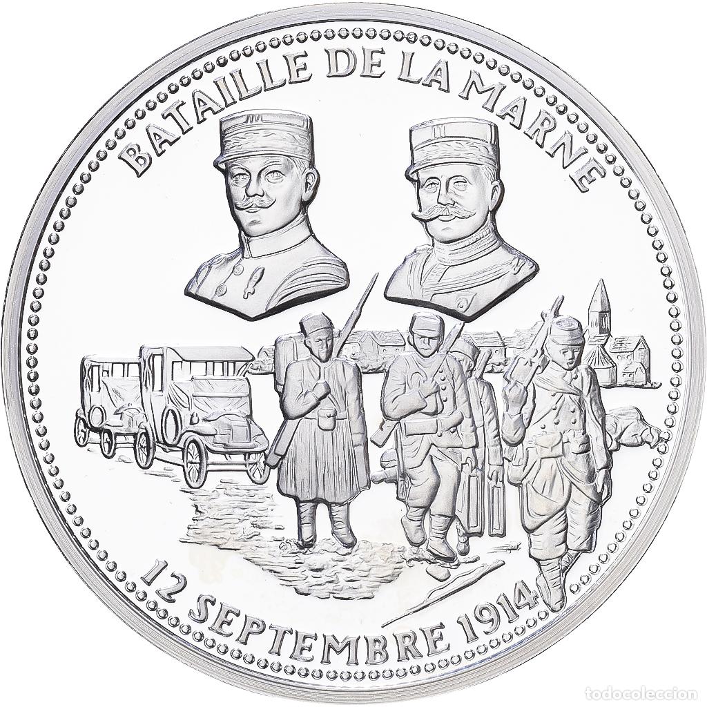 Medallas hist&oacute;ricas: [#1216417] Francia, medalla, Centenaire de la Premi&egrave;re Guerre Mondiale, Bataille de la