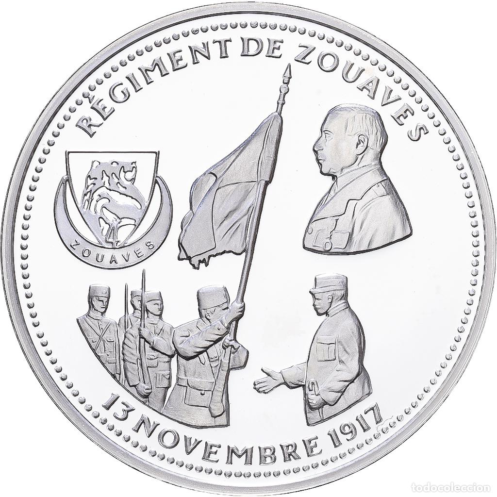 Medallas hist&oacute;ricas: [#1216418] Francia, medalla, R&eacute;giment de Zouaves, Plata, FDC