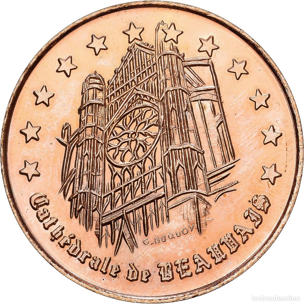 Medallas hist&oacute;ricas: [#1216129] Francia, zeton, 1 Euro de Beauvais, 1997, Cobre, Cardot, EBC