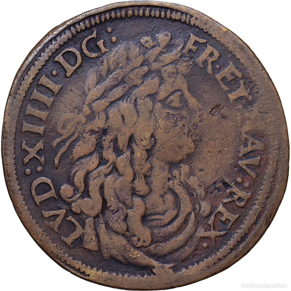 Medallas hist&oacute;ricas: [#1216144] Francia, zeton, Louis XIV, Nuremberg, Gottlieb Lauffers, Lat&oacute;n, BC