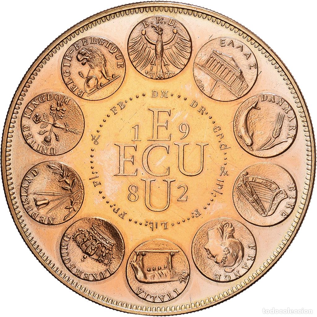 Medallas hist&oacute;ricas: [#1216252] Francia, medalla, Ecu Europa, Europe Assise, 1982, Cobre - n&iacute;quel dorado