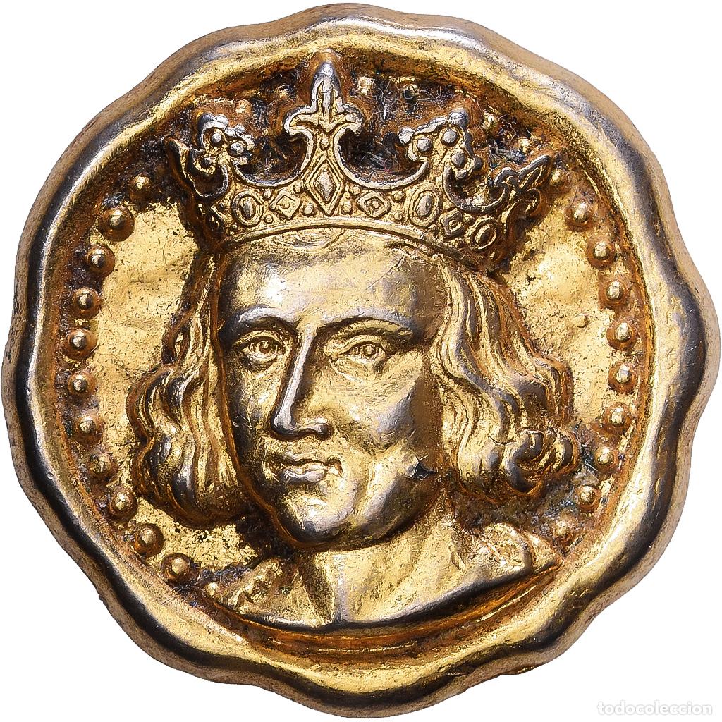 Medallas hist&oacute;ricas: [#1216284] Francia, medalla, Saint Louis, Gilt Metal, MBC