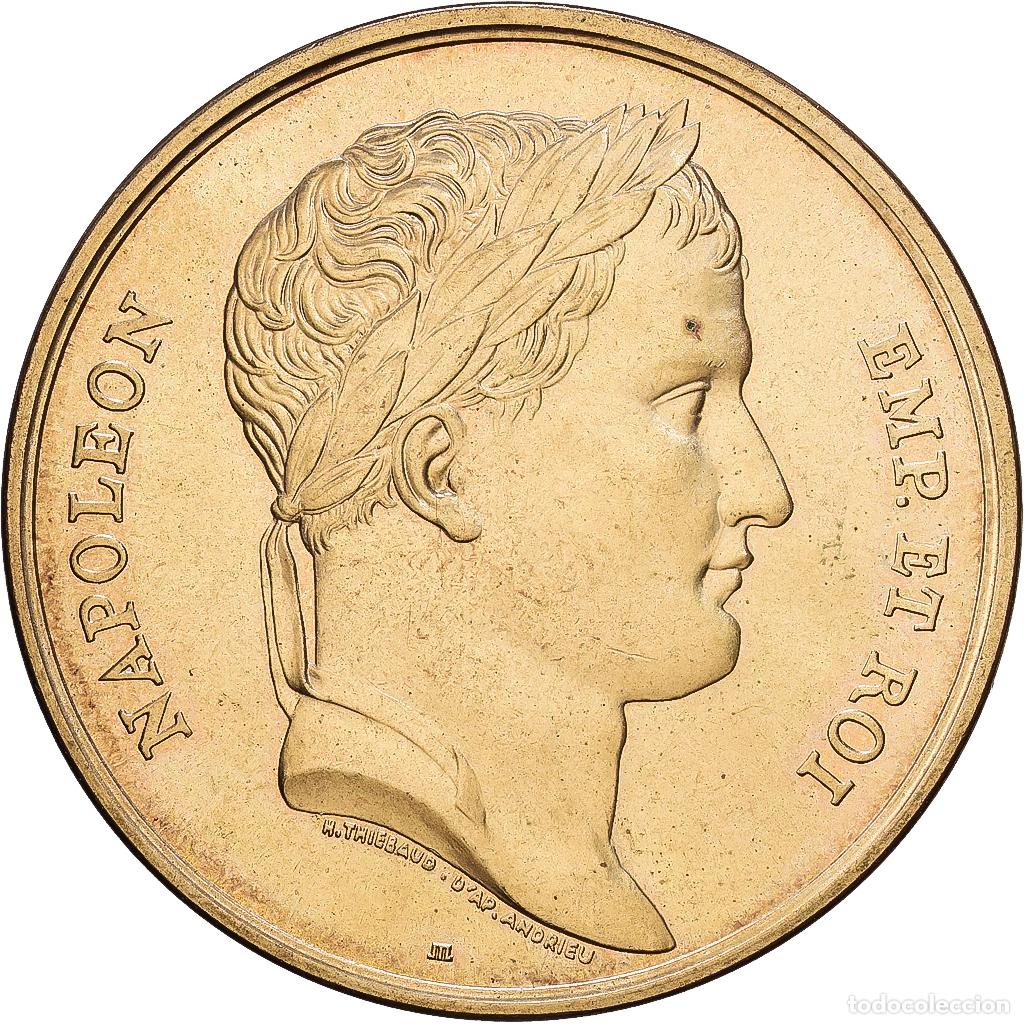 Medallas hist&oacute;ricas: [#1216083] Francia, medalla, Le sacre de Napol&eacute;on Ier par Pie VII, Cobre - n&iacute;quel dorado