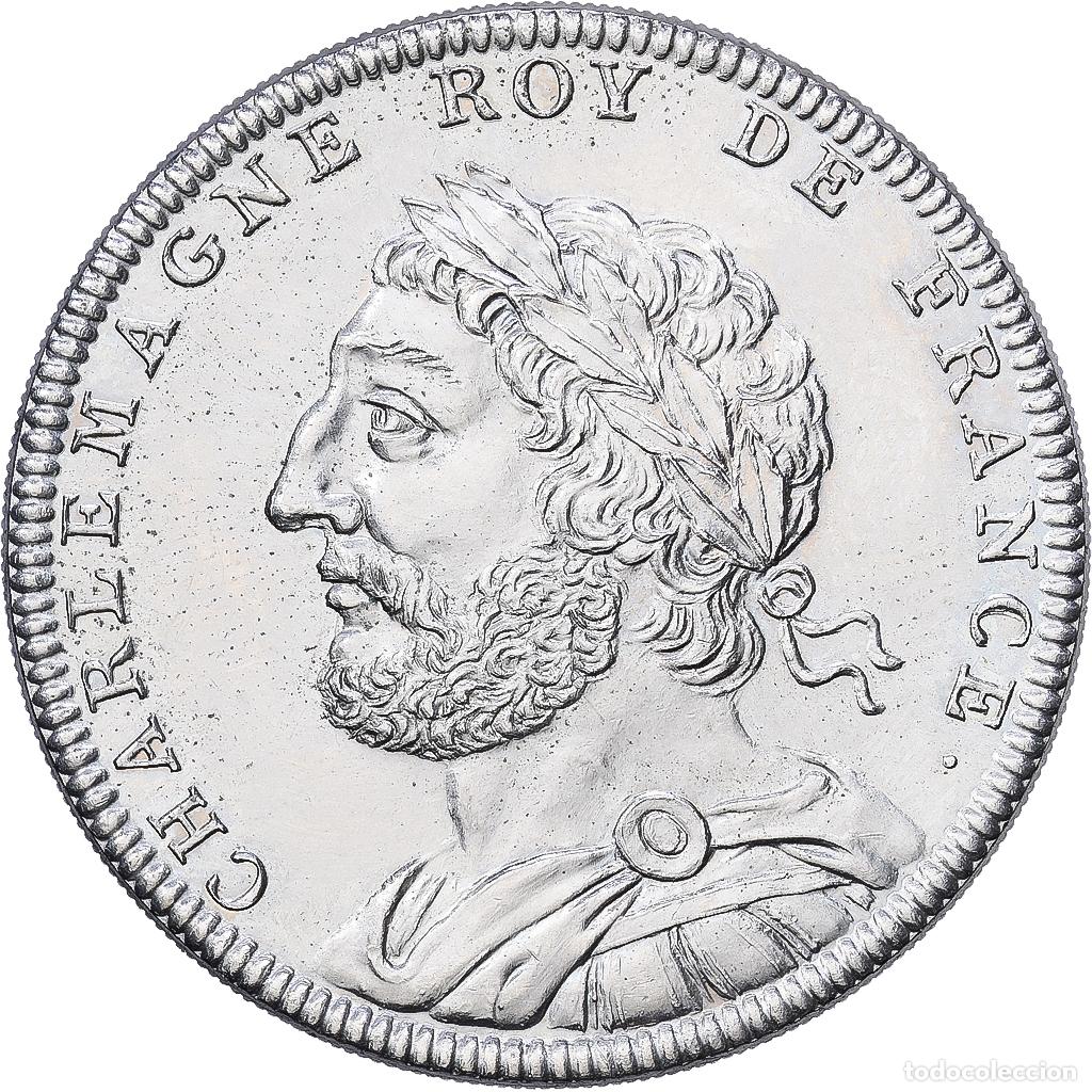 Medallas hist&oacute;ricas: [#1216103] Francia, medalla, Les Rois de France, Charlemagne, N&iacute;quel, SC