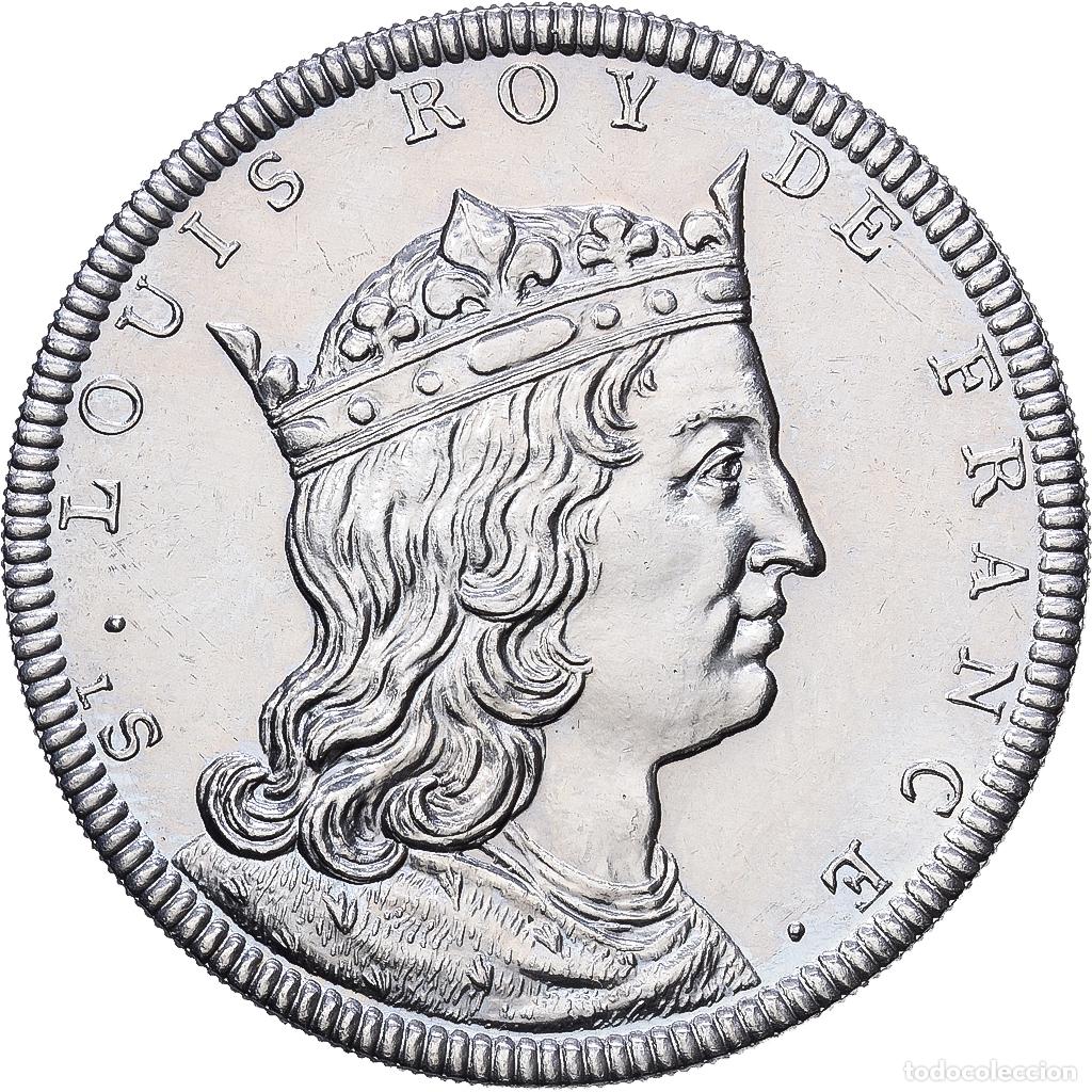 Medallas hist&oacute;ricas: [#1216111] Francia, medalla, Les Rois de France, Saint Louis, N&iacute;quel, SC