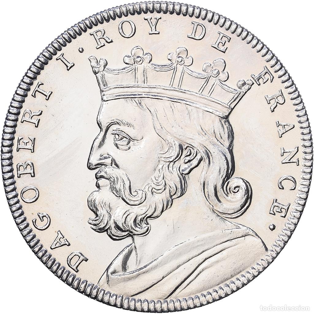 Medallas hist&oacute;ricas: [#1216114] Francia, medalla, Les Rois de France, Dagobert I, N&iacute;quel, SC