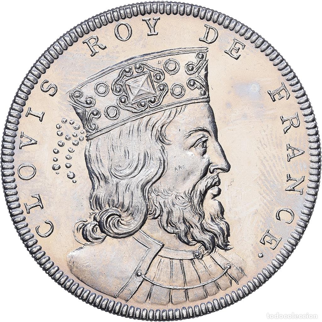 Medallas hist&oacute;ricas: [#1216117] Francia, medalla, Les Rois de France, Clovis, N&iacute;quel, SC