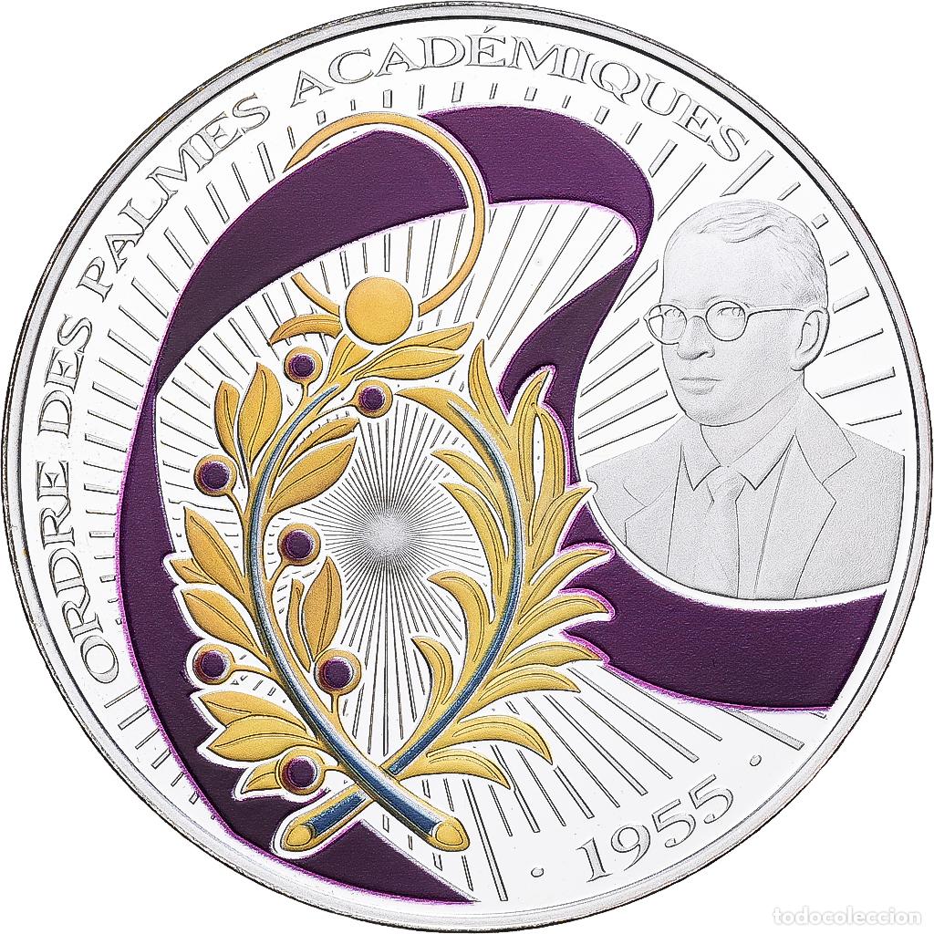 Medallas hist&oacute;ricas: [#1216132] Francia, medalla, Ordre des Palmes Acad&eacute;miques, Plata, BE, FDC