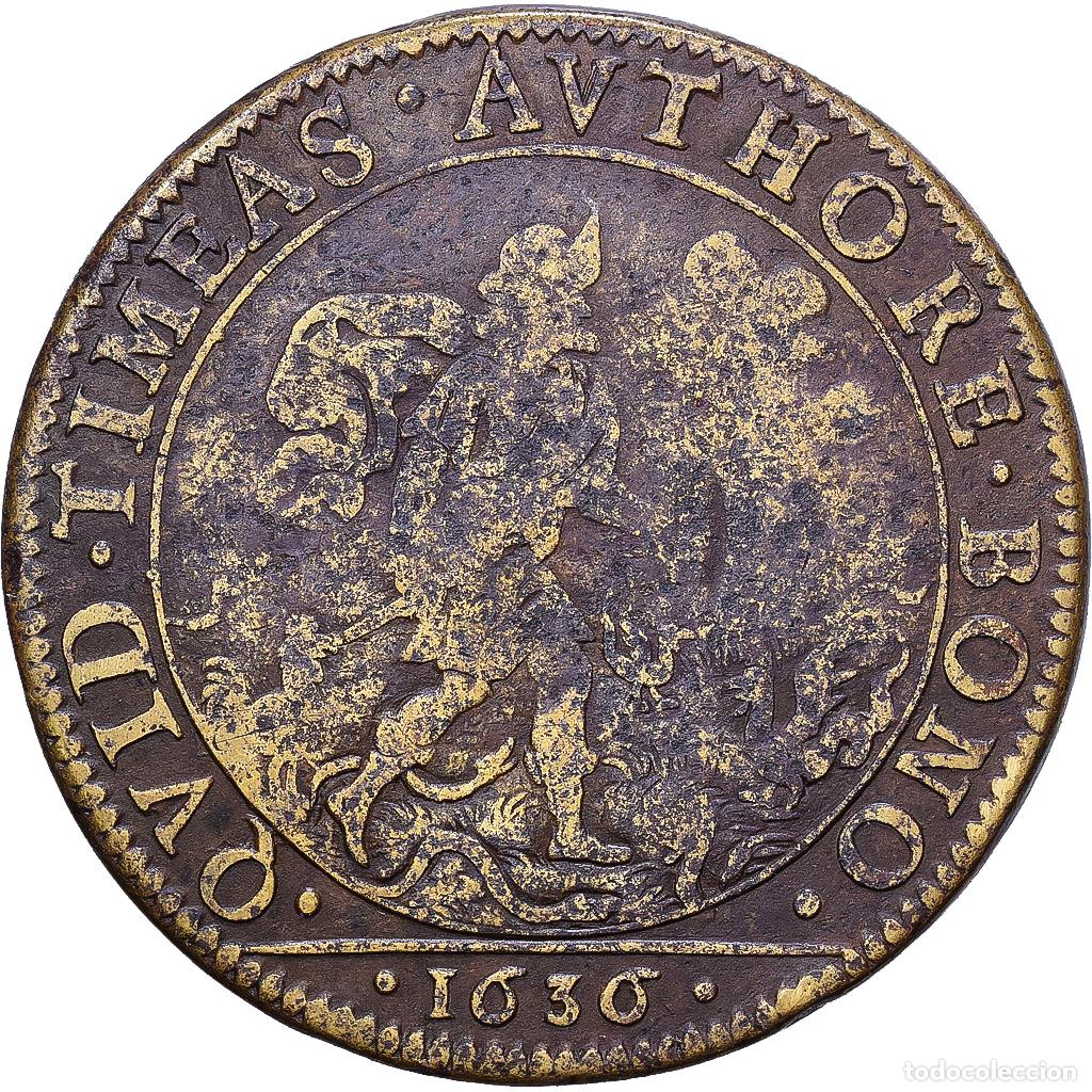 Medallas hist&oacute;ricas: [#1216143] Francia, zeton, Maires de Dijon, Fran&ccedil;ois Moreau, 1636, Cobre, BC+