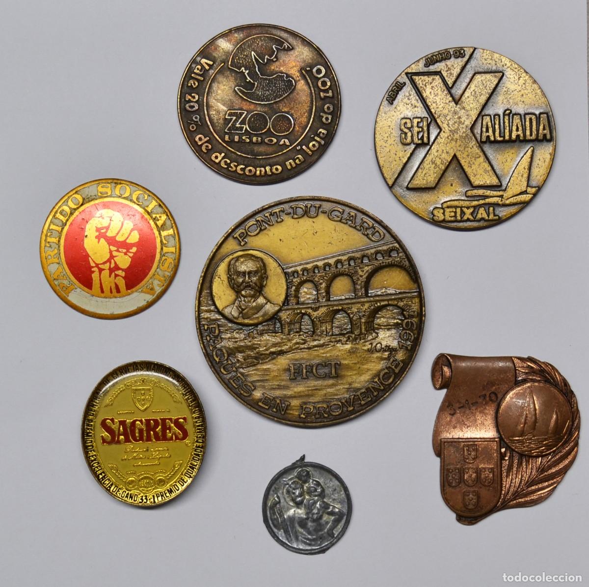 Medallas hist&oacute;ricas: LOTE DE 6 MEDALLAS DISTINTAS y UN PIN - PORTUGAL - LOTE 0366