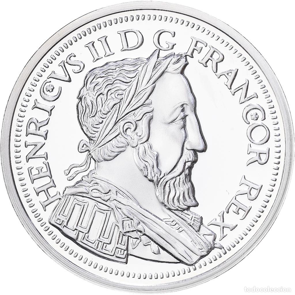 Medallas hist&oacute;ricas: [#1216578] Francia, medalla, Reproduction, Teston aux Croissants, Henri II, Plata, FDC