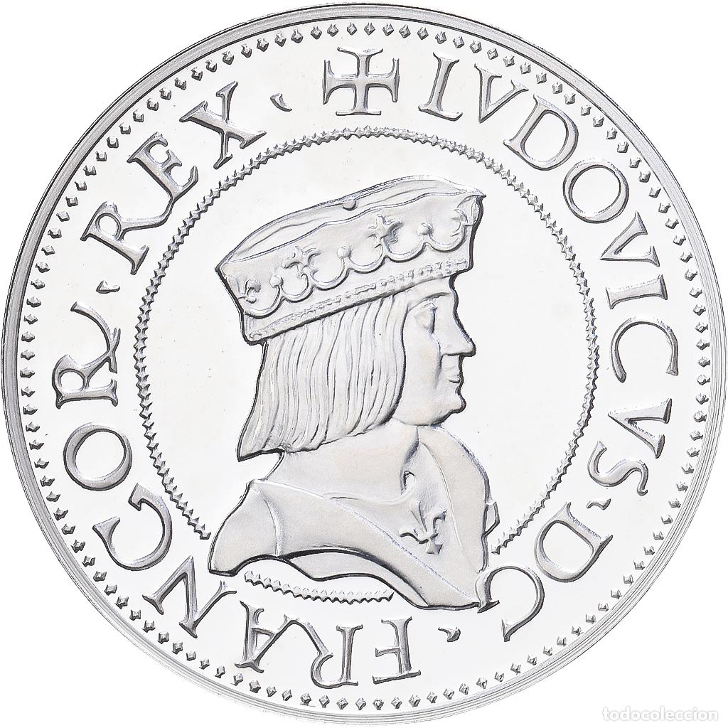 Medallas hist&oacute;ricas: [#1216583] Francia, medalla, Reproduction du Teston Milan Louis XII, Plata, FDC