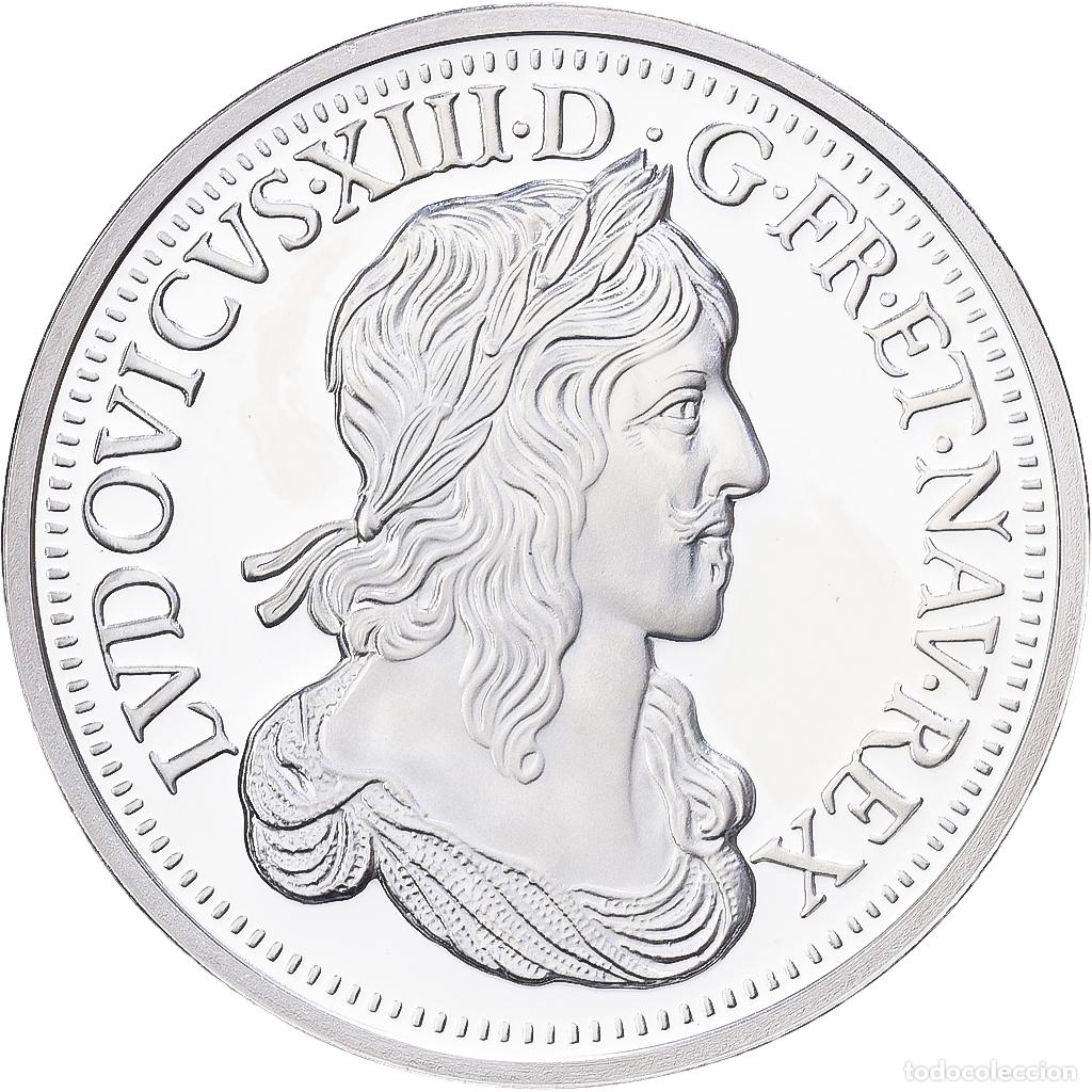 Medallas hist&oacute;ricas: [#1216586] Francia, medalla, Reproduction de l'Ecu de Warin, Louis XIII, 60 Sols, Plata