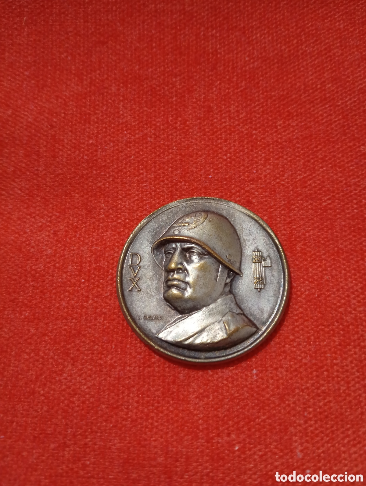 Medallas hist&oacute;ricas: Moneda Medalla fantas&iacute;a de Benito Mussolini