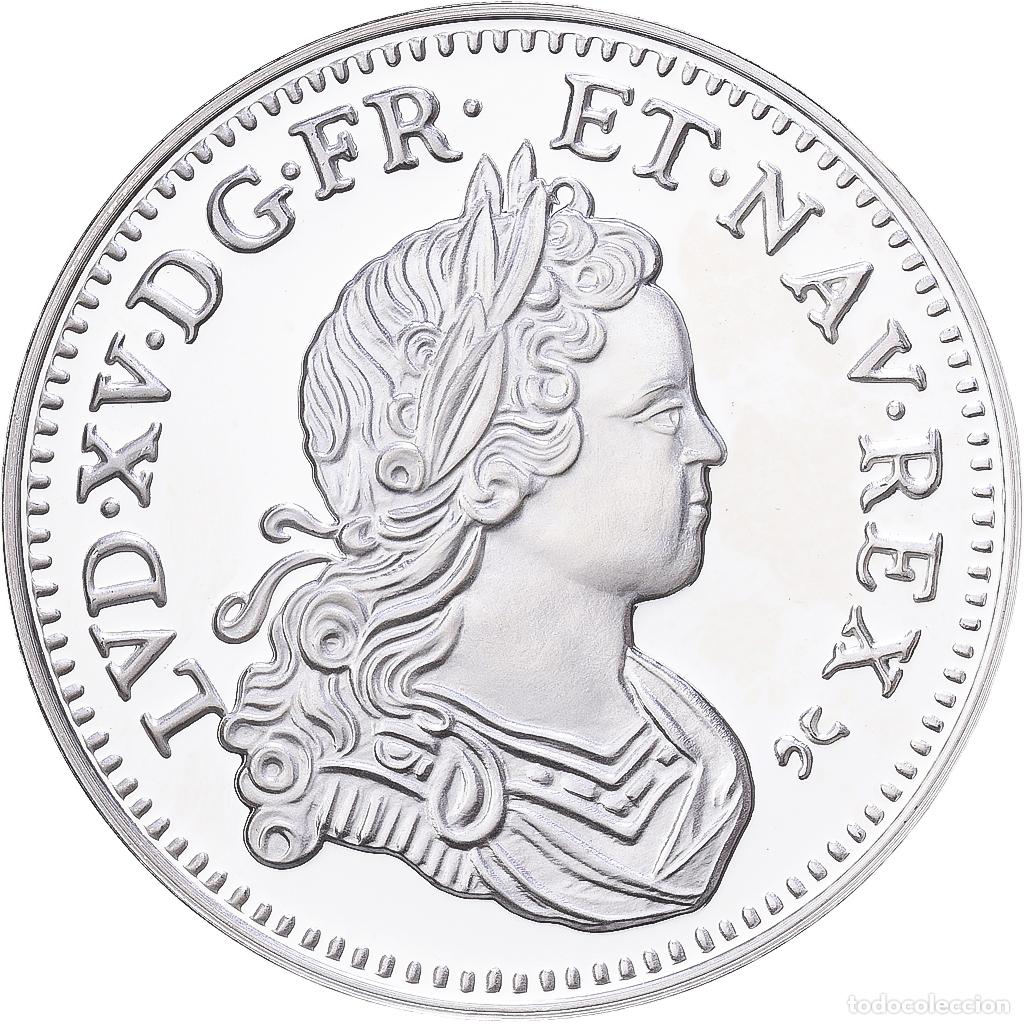Medallas hist&oacute;ricas: [#1216587] Francia, medalla, Reproduction de l'Ecu de Navarre, Louis XV, Plata, FDC
