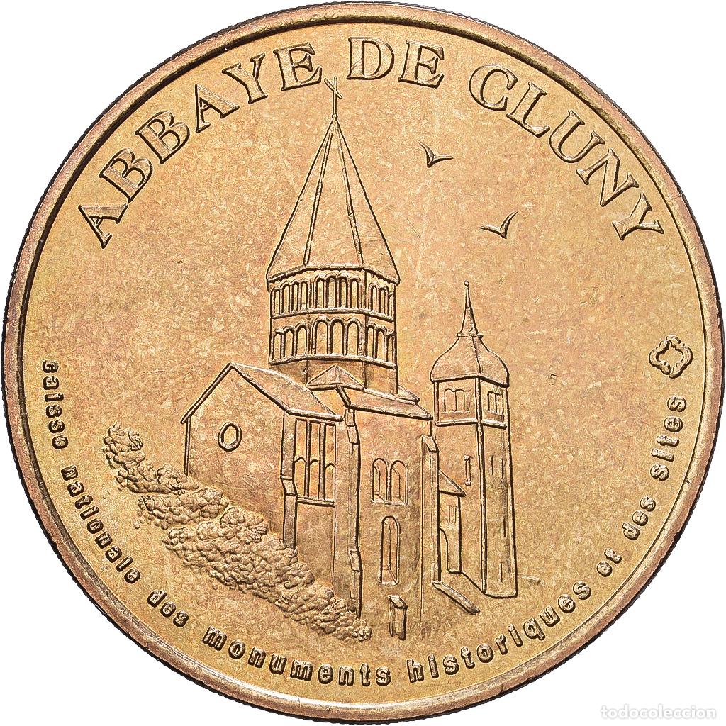 Medallas hist&oacute;ricas: [#1216212] Francia, Token, Jet&oacute;n tur&iacute;stico, Cluny - Abbaye n&deg;1, Arts & Culture, 2003