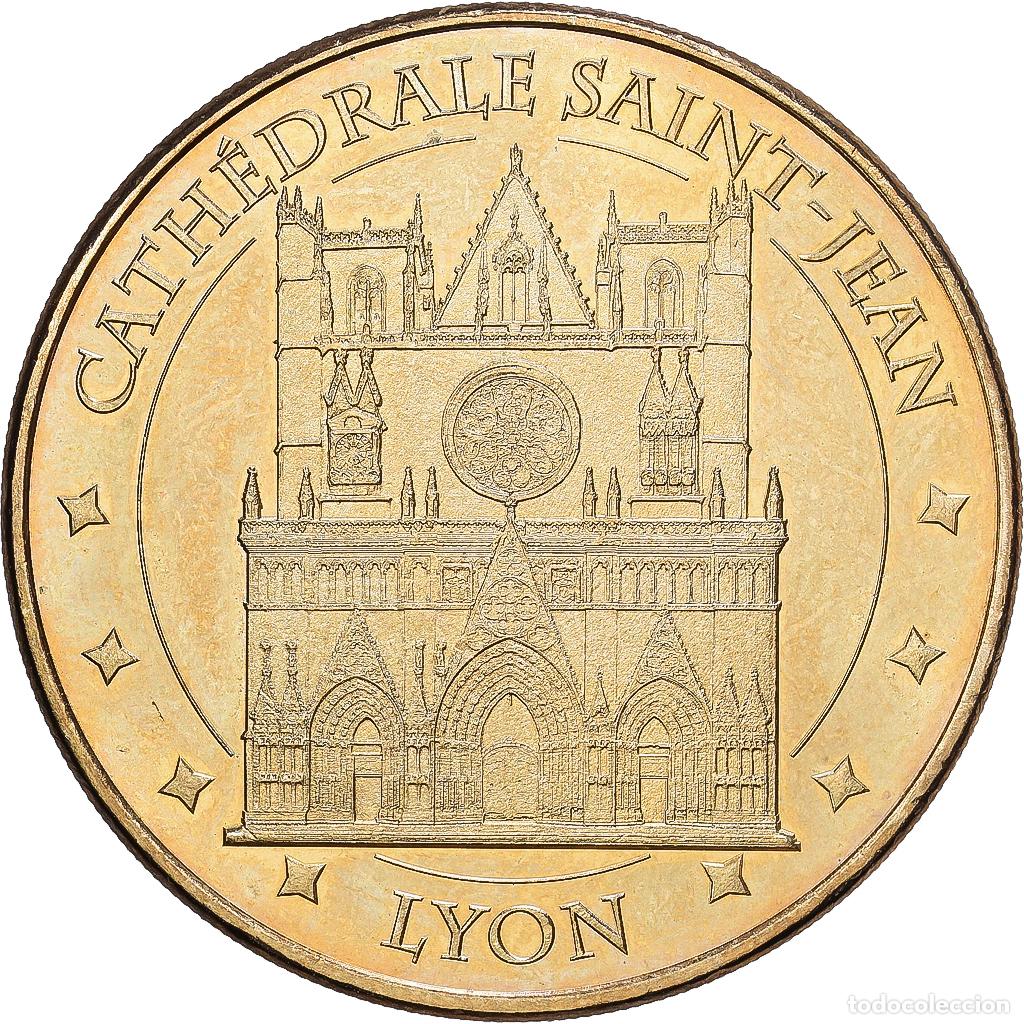 Medallas hist&oacute;ricas: [#1216219] Francia, zeton, 69/ Cath&eacute;drale Saint-Jean - Lyon, 2014, Aluminio y