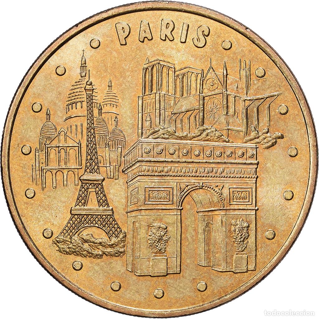 Medallas hist&oacute;ricas: [#1216218] Francia, zeton, Paris - Les 4 monuments, 2003, Aluminio y cupron&iacute;quel, MDP, EBC