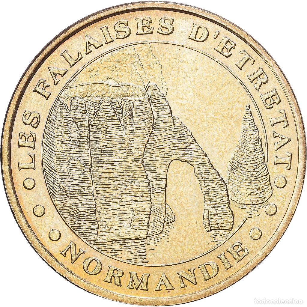 Medallas hist&oacute;ricas: [#1216213] Francia, zeton, Falaises d'Etretat, Normandie, 2005, Aluminio y cupron&iacute;quel