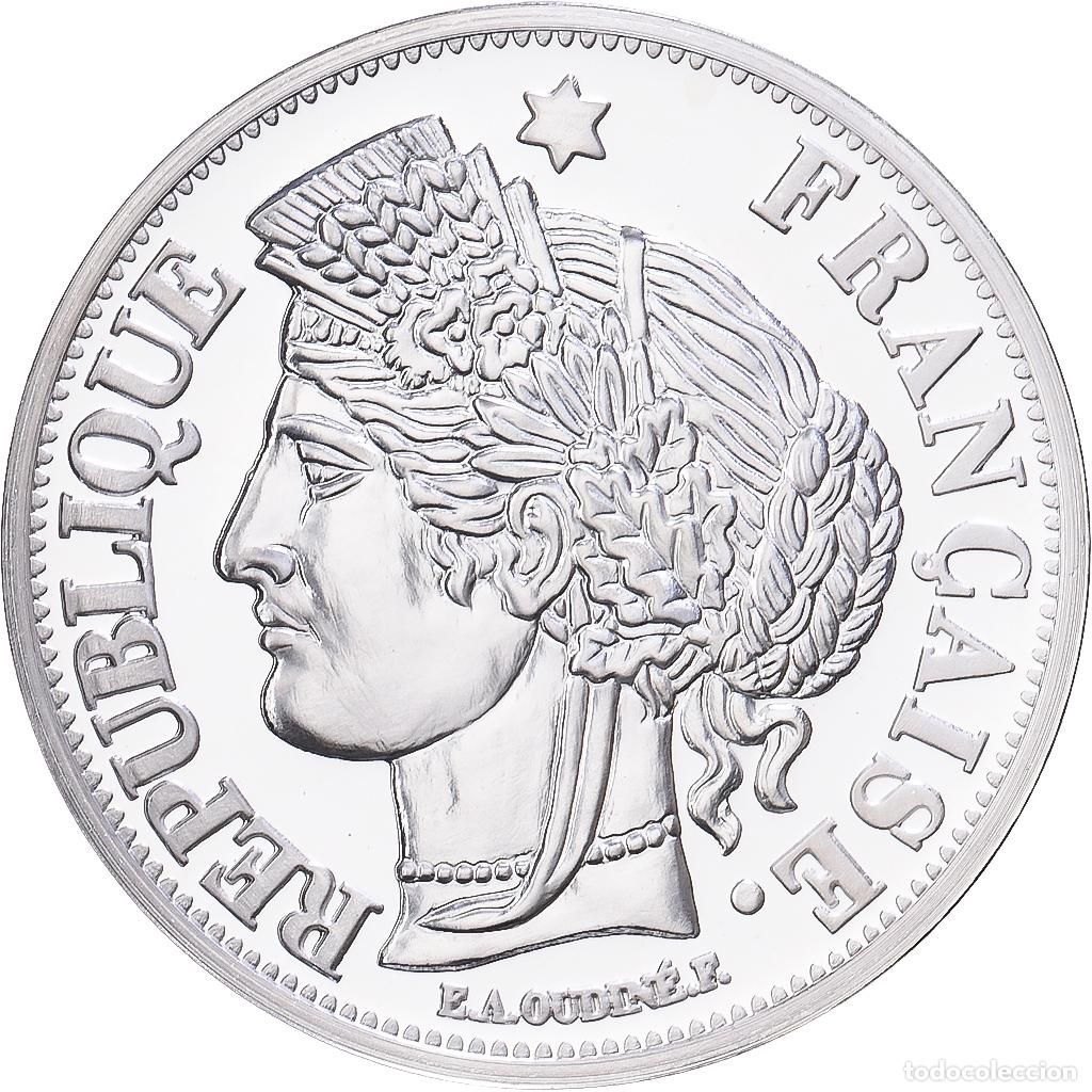 Medallas hist&oacute;ricas: [#1216592] Francia, medalla, Reproduction de la 2 Francs C&eacute;r&egrave;s 1870, Plata, FDC