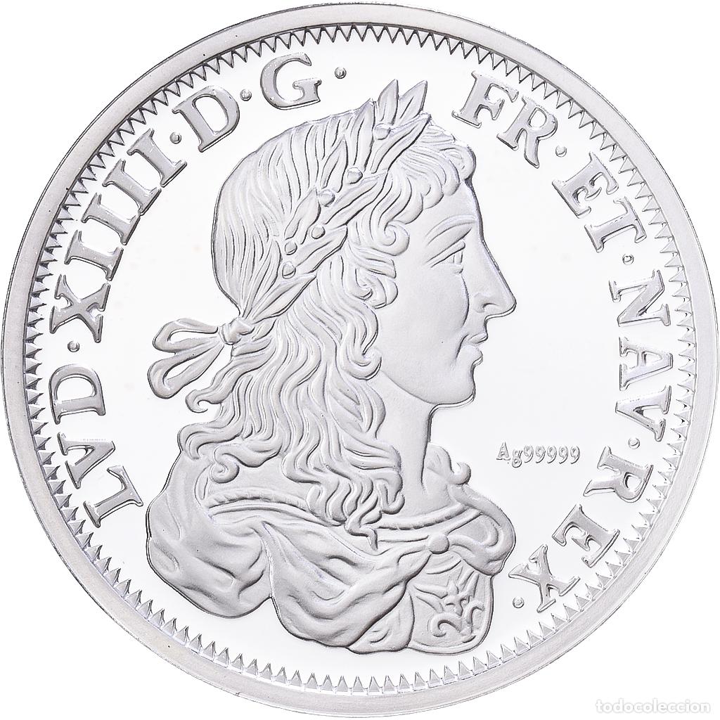 Medallas hist&oacute;ricas: [#1216594] Francia, medalla, Reproduction du Lis d'Argent 1656 Paris, Louis XIV, Plata, FDC