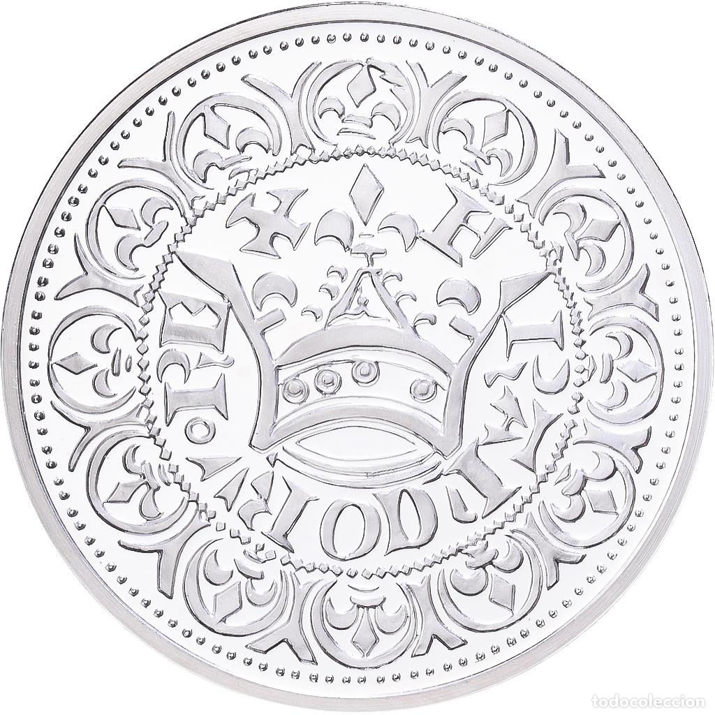 Medallas hist&oacute;ricas: [#1216595] Francia, medalla, Reproduction du Gros Blanc &agrave; la Couronne, Jean II Le Bon