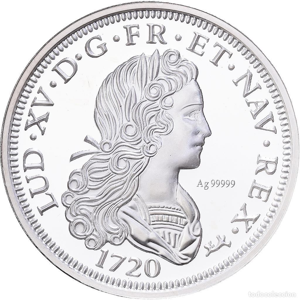 Medallas hist&oacute;ricas: [#1216599] Francia, medalla, Reproduction du Petit Louis d'Argent 1720, Plata, FDC