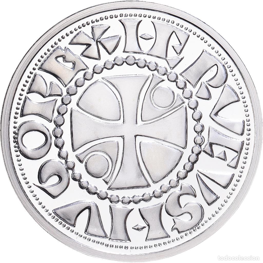 Medallas hist&oacute;ricas: [#1216603] Francia, medalla, Reproduction, Denier de Beauvais d&rsquo;Hugues Capet, Plata, FDC