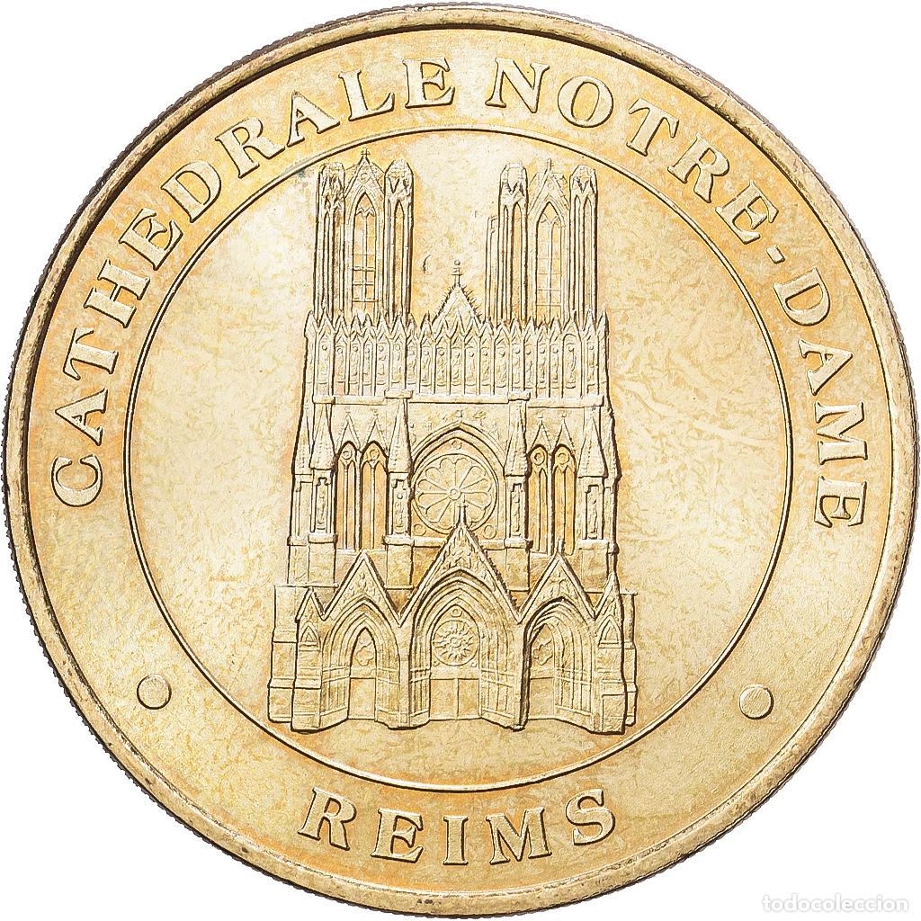 Medallas hist&oacute;ricas: [#1216229] Francia, zeton, Reims - Cath&eacute;drale Notre Dame, 2001, Aluminio y cupron&iacute;quel