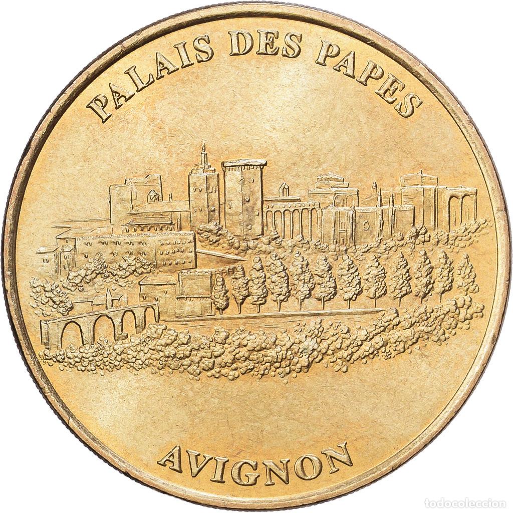Medallas hist&oacute;ricas: [#1216223] Francia, zeton, Avignon - Palais des Papes n&deg;2, 2001, Aluminio y cupron&iacute;quel