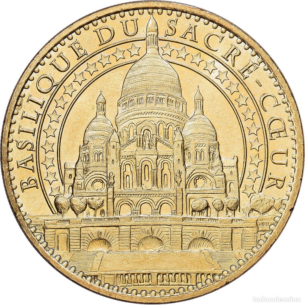 Medallas hist&oacute;ricas: [#1216233] Francia, zeton, Paris - Basilique du Sacr&eacute; Coeur, 2014, Aluminio y