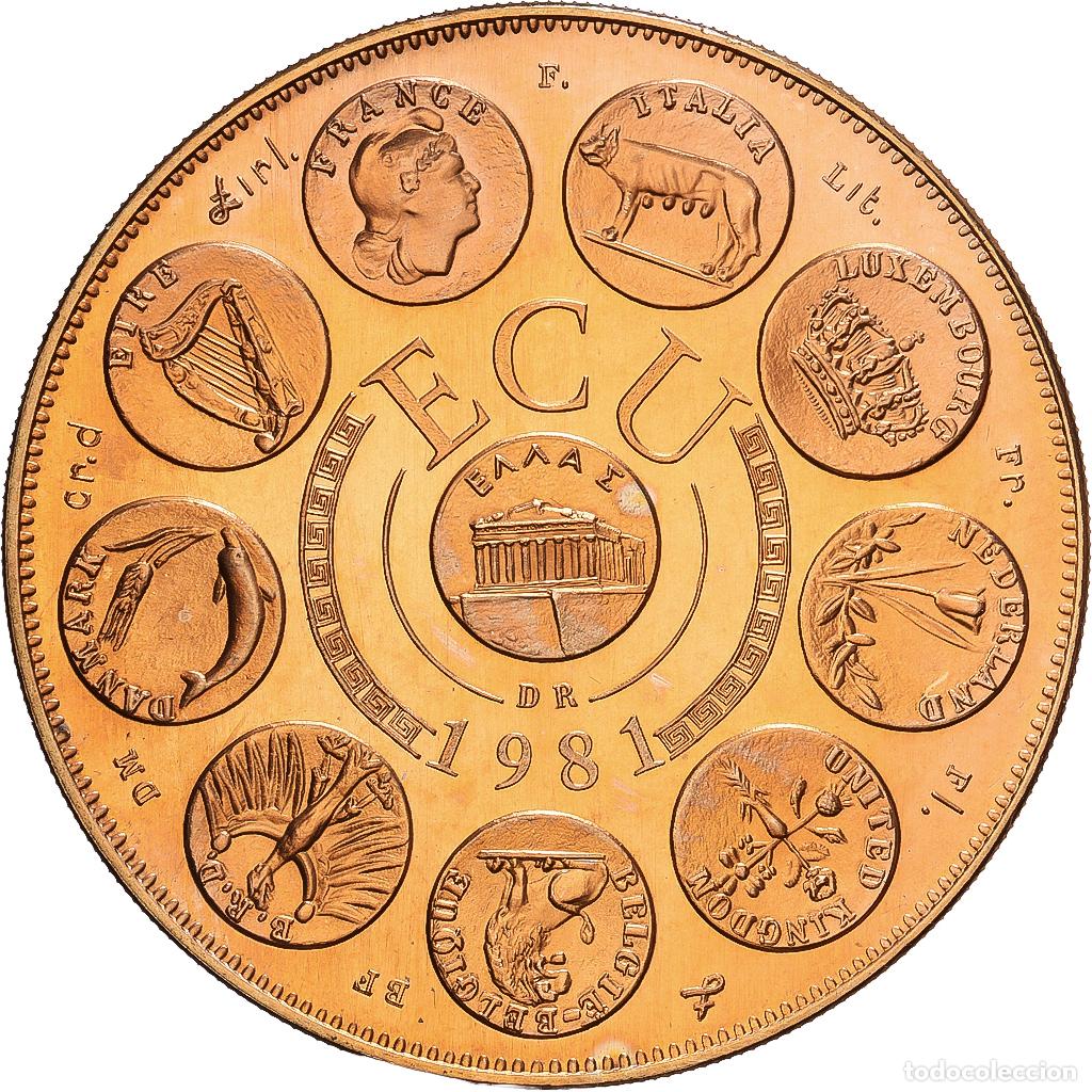 Medallas hist&oacute;ricas: [#1216253] Francia, medalla, Ecu Europa, Europe Assise, 1981, Cobre - n&iacute;quel dorado