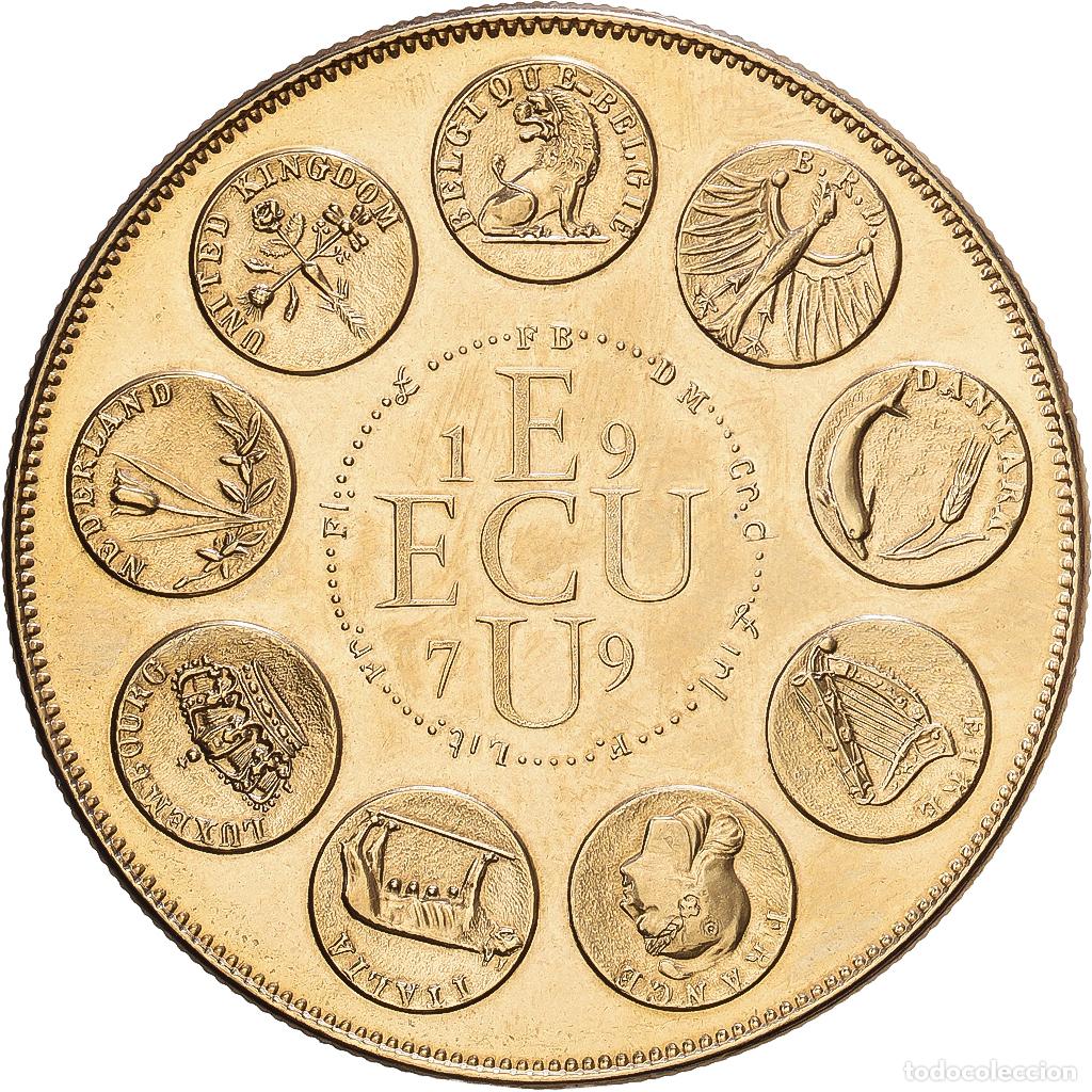 Medallas hist&oacute;ricas: [#1216256] Francia, medalla, Ecu Europa, 1979, Cobre - n&iacute;quel dorado, Rodier, SC
