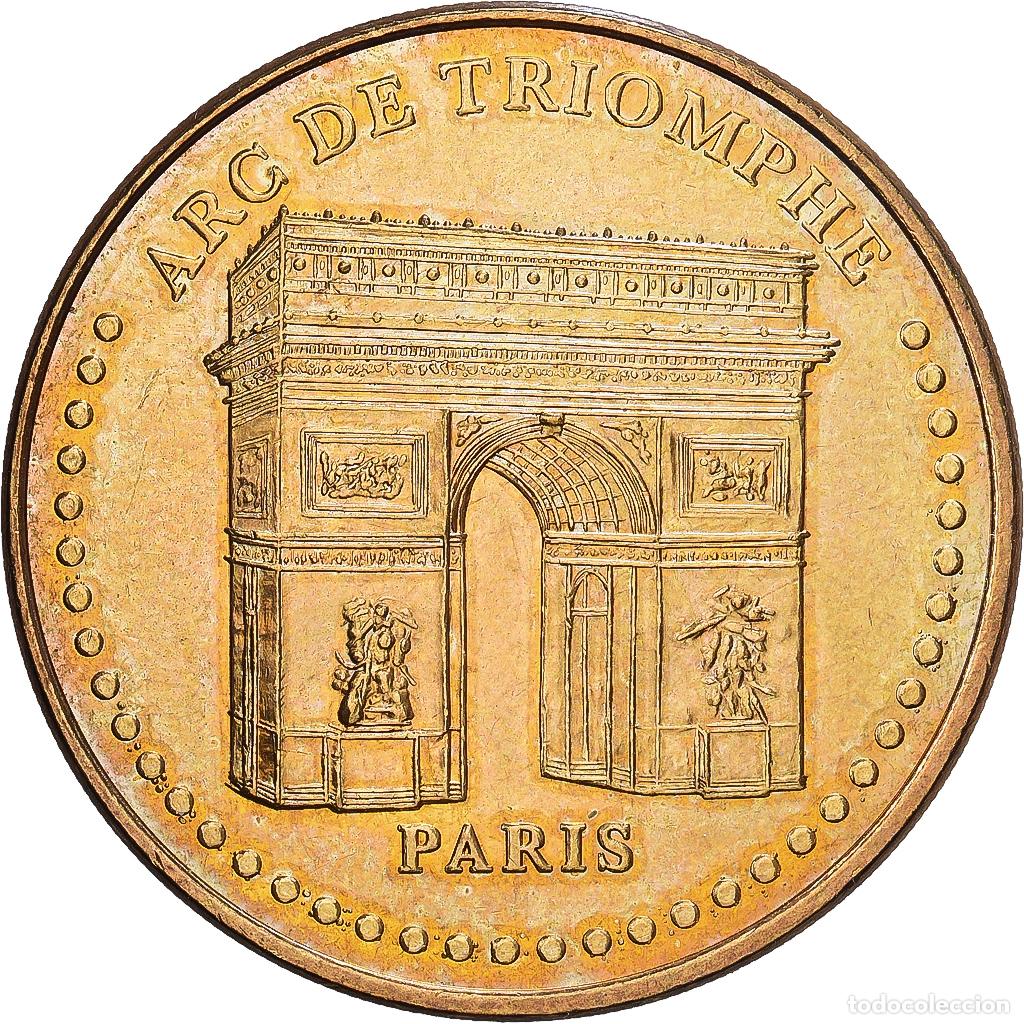 Medallas hist&oacute;ricas: [#1216262] Francia, zeton, 75/ Paris - Arc de Triomphe, 2014, Aluminio y cupron&iacute;quel