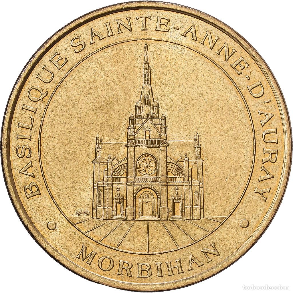 Medallas hist&oacute;ricas: [#1216283] Francia, zeton, 56/ Sainte Anne d'Auray - Basilique, 1998, Aluminio y