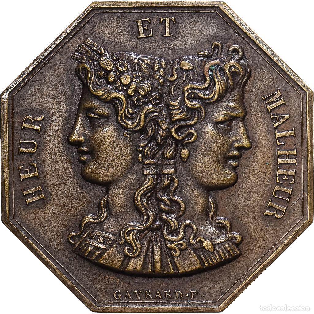 Medallas hist&oacute;ricas: [#1216297] Francia, medalla, Heur et Malheur, Bronce, Gayrard, Restrike, MBC+