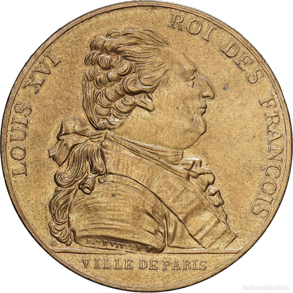 Medallas hist&oacute;ricas: [#1216296] Francia, medalla, Louis XVI, Etablissement de la Mairie de Paris, Cobre -