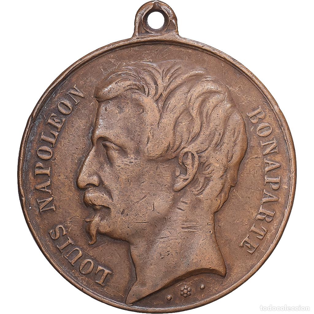 Medallas hist&oacute;ricas: [#1216324] Francia, medalla, La Ville de Paris &agrave; Louis-Napol&eacute;on, Lat&oacute;n, MBC