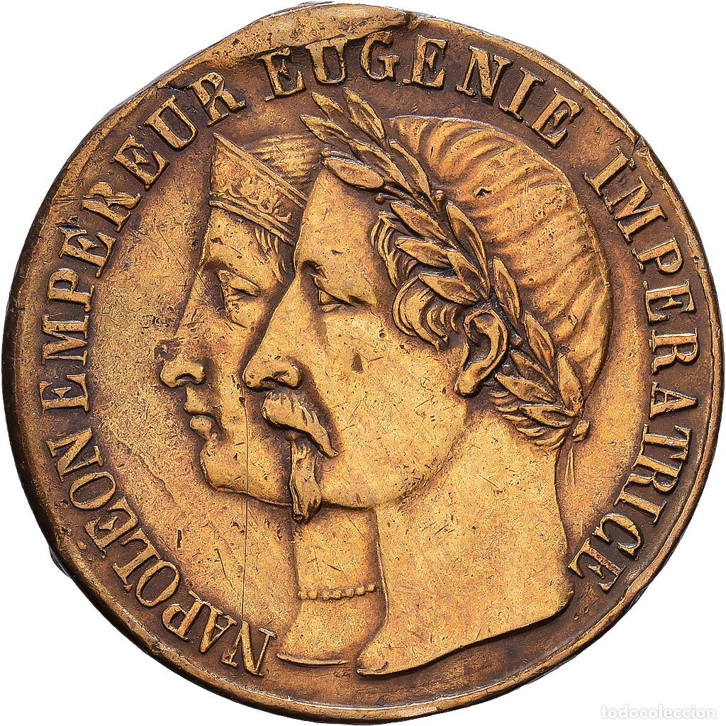 Medallas hist&oacute;ricas: [#1216339] Francia, medalla, Mariage de Napol&eacute;on III et Eug&eacute;nie &agrave; Notre Dame, 1853