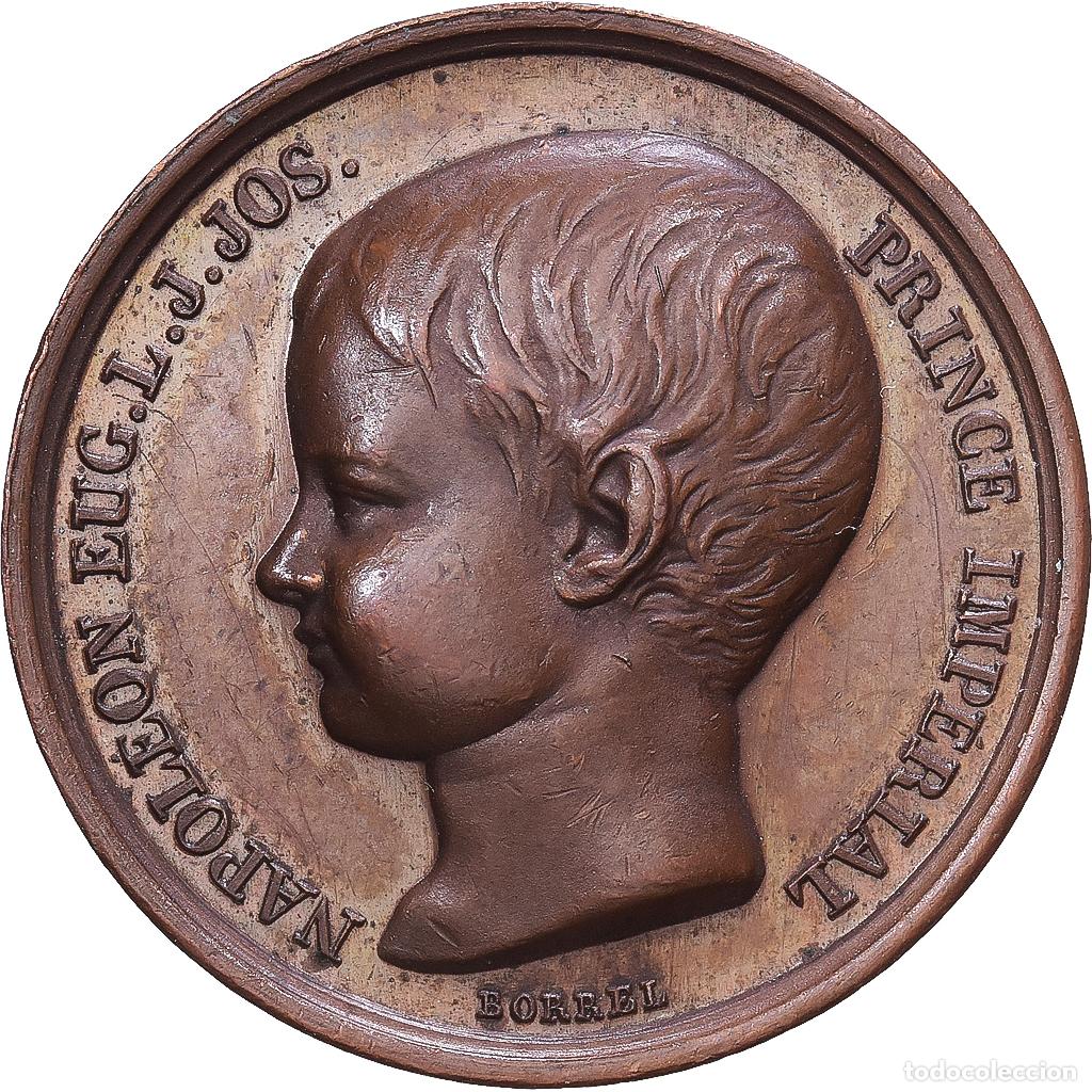 Medallas hist&oacute;ricas: [#1216330] Francia, medalla, Naissance de Napol&eacute;on Eug&egrave;ne Louis, Prince Imp&eacute;rial, 1856