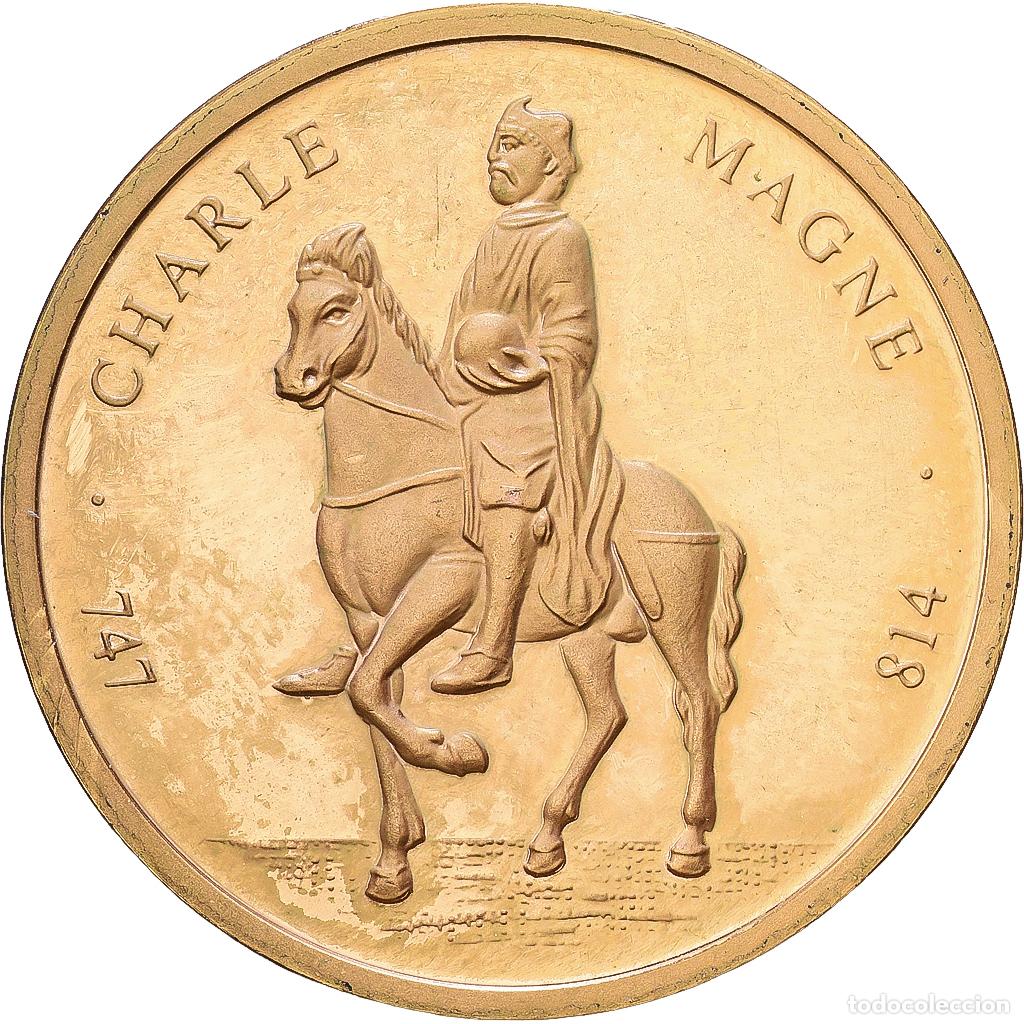 Medallas hist&oacute;ricas: [#1216672] Francia, zeton, Ecu, Charlemagne, 1993, Cobre - n&iacute;quel - aluminio, EBC