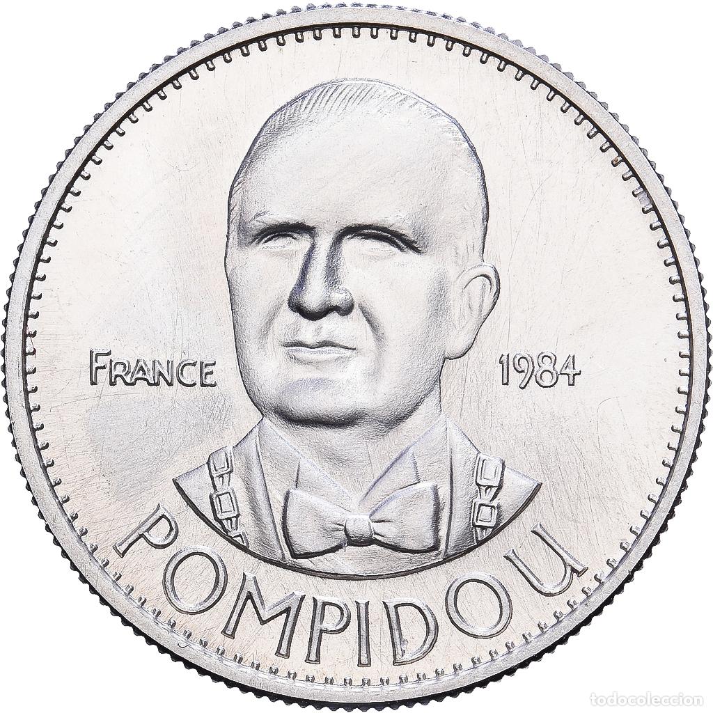 Medallas hist&oacute;ricas: [#1216467] Francia, medalla, Georges Pompidou, 1982, Plata, SC